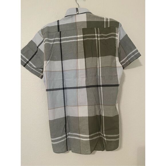 Barbour Douglas Tailored Short-Sleeved Shirt Olive NEW - Picture 9 of 9